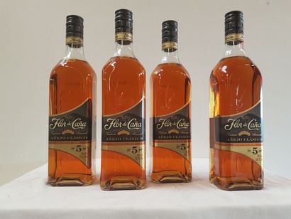 null 4 bouteilles de Rhum Ambré Anejo Flor de Cana, Nicaragua, 5 ans d'âge