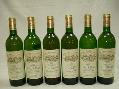 null 6 bouteilles de Château de Cruzeau (Graves Blanc), 1988