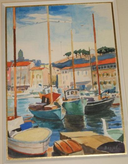 null Pierre BERJOLE (1897-1990)
Port de Méditérannée
Aquarelle
25 x 18 cm
