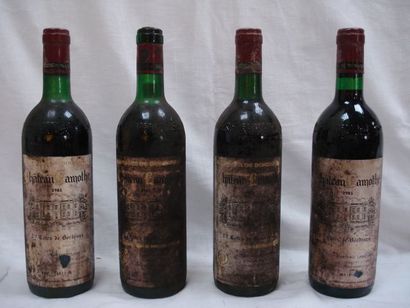 null 4 bouteilles de Premières Côtes de Bordeaux, Château Lamothe, 1983 (esa,LB,1...