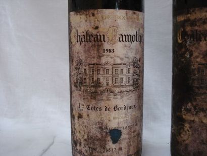 null 4 bouteilles de Premières Côtes de Bordeaux, Château Lamothe, 1983 (esa,LB,1...