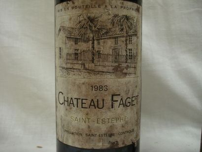 null 2 bouteilles de Saint Estèphe, Château Faget, 1983. (LB, etsa)