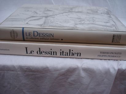 null Lot de 2 livres sur le Dessin : "Les collections publiques italiennes", première...