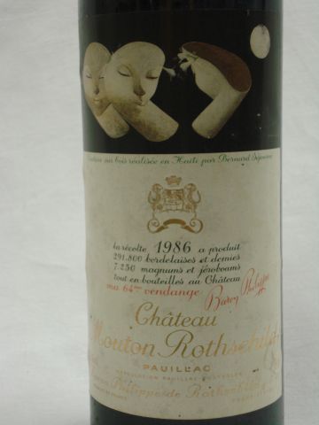 null 1 bouteille de Pauillac, Mouton Rothschild, 1986 (LB)