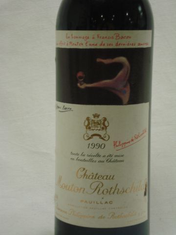 null 1 bouteille de Pauillac, Mouton Rothschild, 1990 (etls, LB)