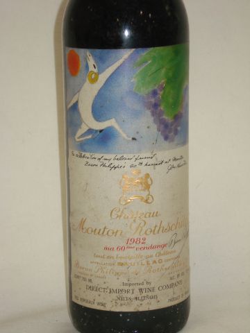 null 1 bouteille de Pauillac, Mouton Rothschild, 1982 (etls, LB)