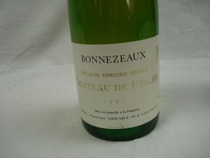 null 2 bouteilles, 	Bonnezeaux, Château de Fesles, 	1981 (une étiquette abîmée)