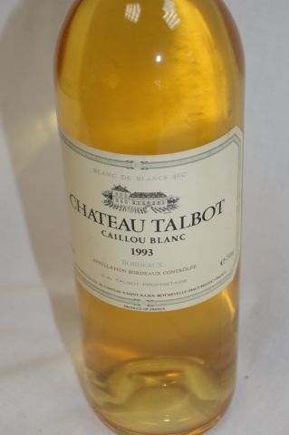 null 4 Bouteilles de Bordeaux , Chateau Talbot caillou blanc, 1993.Lb