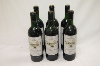 null 6 bouteilles de Médoc chateau Livran , 1985.Ela, Lb et b