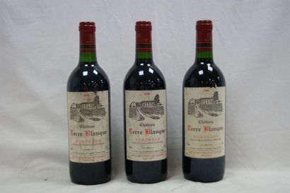 null 3 bouteilles de bordeaux Chateau Terre Blanque , 1998. Es