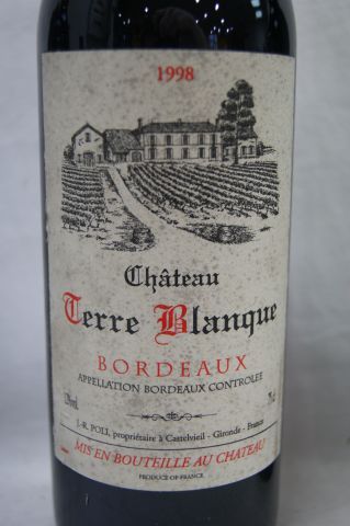 null 3 bouteilles de bordeaux Chateau Terre Blanque , 1998. Es