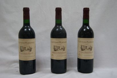 null 3 bouteilles de Montagne Saint Emilion Chateau Plaisance, 1996 . Es