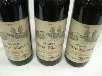 null 3 bouteilles du Bordeaux Chateau TerreBlanque , 1985. Lb et esa