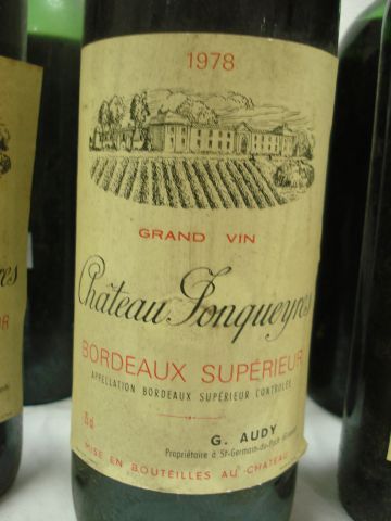 null 15 Bouteilles de Bordeaux Chateau Jonqueyres, 1978 . Esa ( et manquantes) et...