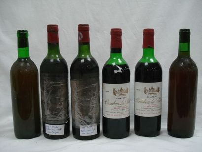 null 6 bouteilles de vin rouge comprenant 4 bouteilles de haut Medoc Chateau Gambon...