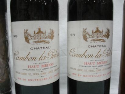 null 6 bouteilles de vin rouge comprenant 4 bouteilles de haut Medoc Chateau Gambon...