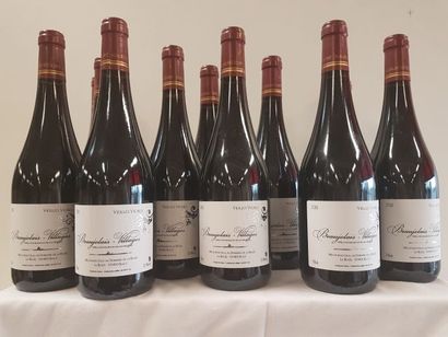 null 12 	bouteilles de Beaujolais Villages, Vieilles Vignes, Domaine de la Bessée,...