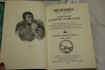 null Jean de BONNOT : Duchesse d'ABRANTES "Mémoires" 1968. 16 volumes.