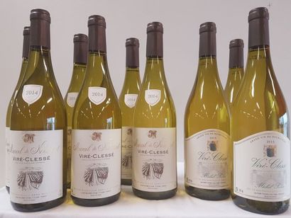 null Lot de 9 bouteilles : 6 bouteilles de Bourgogne Blanc, Viré Clessé, Marcel de...