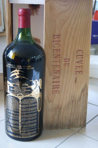null Mathusalem (6 litres) de Bordeaux supérieur, cuvée du Bicentenaire de la Révolution...