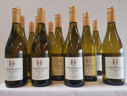 null 12 	bouteilles de Viognier Blanc, H de l'Hospitalet, Gérard Bertrand, 2015