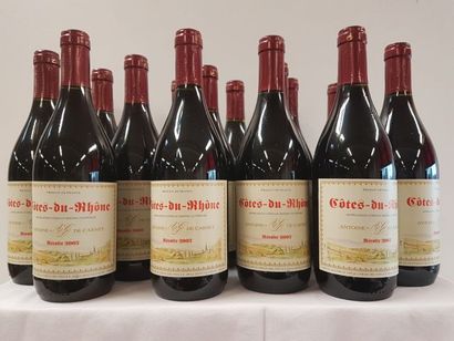 null 17	 bouteilles de Côtes du Rhône Rouge, Antoine de Carnet, 2003