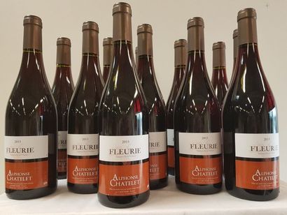 null 12	 bouteilles de Fleurie, Cru du Beaujolais, Alphonse Chatelet, 2015