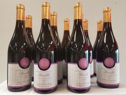 null 12 	bouteilles de Chiroubles, Cru du Beaujolais, Jean Olivier Le Saint, 201...