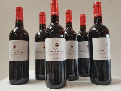 null 6	 bouteilles de Château L'Etoile de Viaud, Lalande de Pomerol, Vignobles Chevalier,...