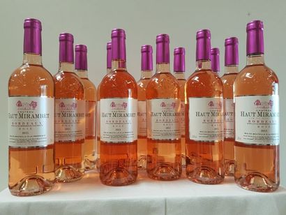 null 12 	bouteilles de Château Haut Mirambet, Bordeaux Rosé, Récoltant, 2015