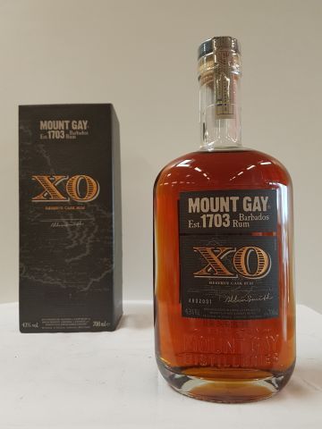 null Coffret d'1 Rhum XO Mount Gay de la Barbade Extra Old reserve Cask Rum numéroté...