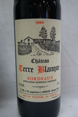 null 3 bouteilles de Bordeaux Chateau Terreblanque , 1989. Ea
