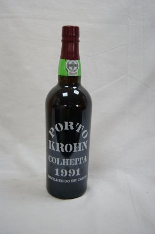 null 1 bouteille de Porto Krohn, Colheita, 1991. Dans son coffret en bois.