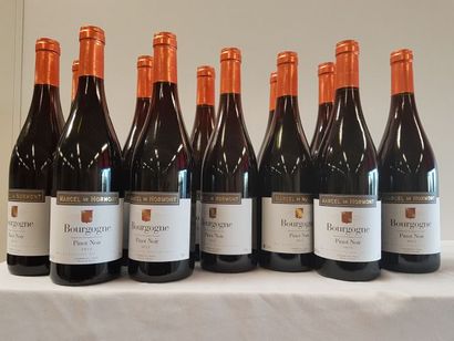 null 12 bouteilles de Bourgogne Rouge, Pinot Noir, Marcel de Normont, 2015