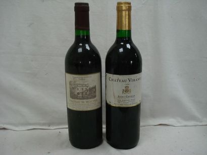 null Lot de 2 bouteilles de vin rouge : 1 de Saint-Chinian, Château Viranel, 1994...