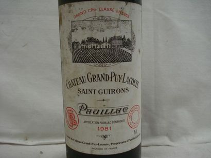 null 1 bouteille de Pauillac, Château Grand-Puy-Lacoste, 1981 (B).