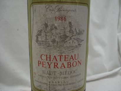null 2 bouteilles de Haut-Médoc, Château Peyrabon, 1986 (es)