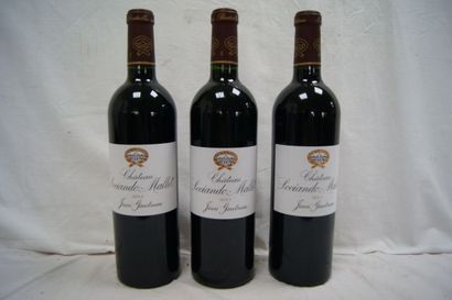 null 3 bouteilles de Château Sociando-Maltet, Jean Gautreau, 2011.