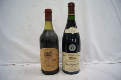 null Lot de 2 bouteilles de vin rouge : Gigondas 1982 (B) et Bourgeuil 1995.