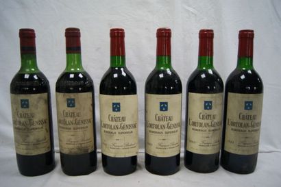 null 6 bouteilles de Château l'Ortolan-Génissac : 4 de 1985 et 2 de 1981. (els, LB...