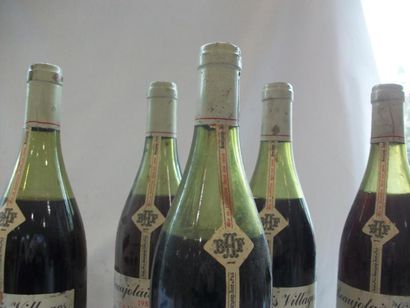 null 5 bouteilles de Beaujolais village, cuvée vigneronne, Bouchard 1982