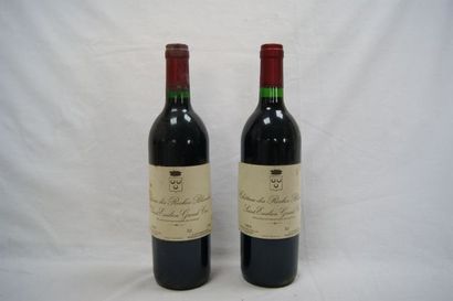 null 2 bouteilles de Saint Emilion Grand Cru, Château des Roches Blanches, 1992 (els,...