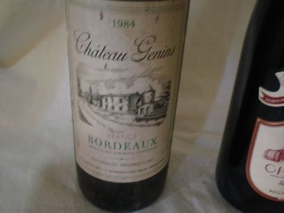 null Lot de 2 bouteilles : 1 de Chinon 2015 et 1 de Bordeaux Blanc, Château Genins...