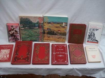 null Lot de livres : 2 ouvrages sur Van Gogh, 4 livres illustrés circa 1900 ...