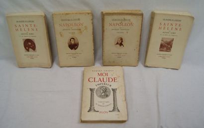 null Petit lot de livres brochés, éditions Plon : Aubry, Saint Hélène (2 volumes)...