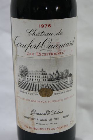 null 1 bouteille de Bordeaux, Château de Terrefort-Quancard, 1976 (LB)