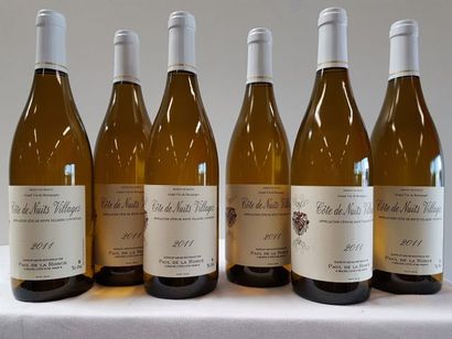 null 6 bouteilles de Bourgogne Blanc, Côtes de Nuits Villages, Paul de la Ronce,...