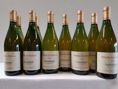 null 9 bouteilles de Vin de Loire Blanc Sec, Jasnières, Domaine des Molières, 1999...