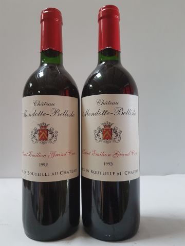 null 2 bouteilles de Château Mondotte Bellisle, St Emilion Grand Cru, 1993 (millésime...