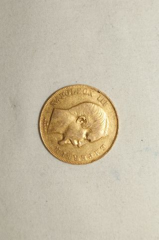 null Pièce de 50 francs or, Napoléon III, 1857. Poids : 16,13 g
